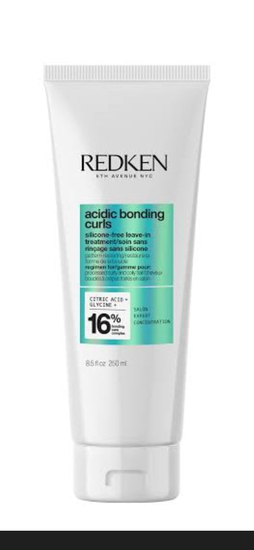 Acidic bonding curls leave in
