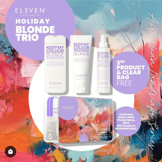 HOLIDAY BLONDE TRIO WITH clear bag (3 ITEMS)